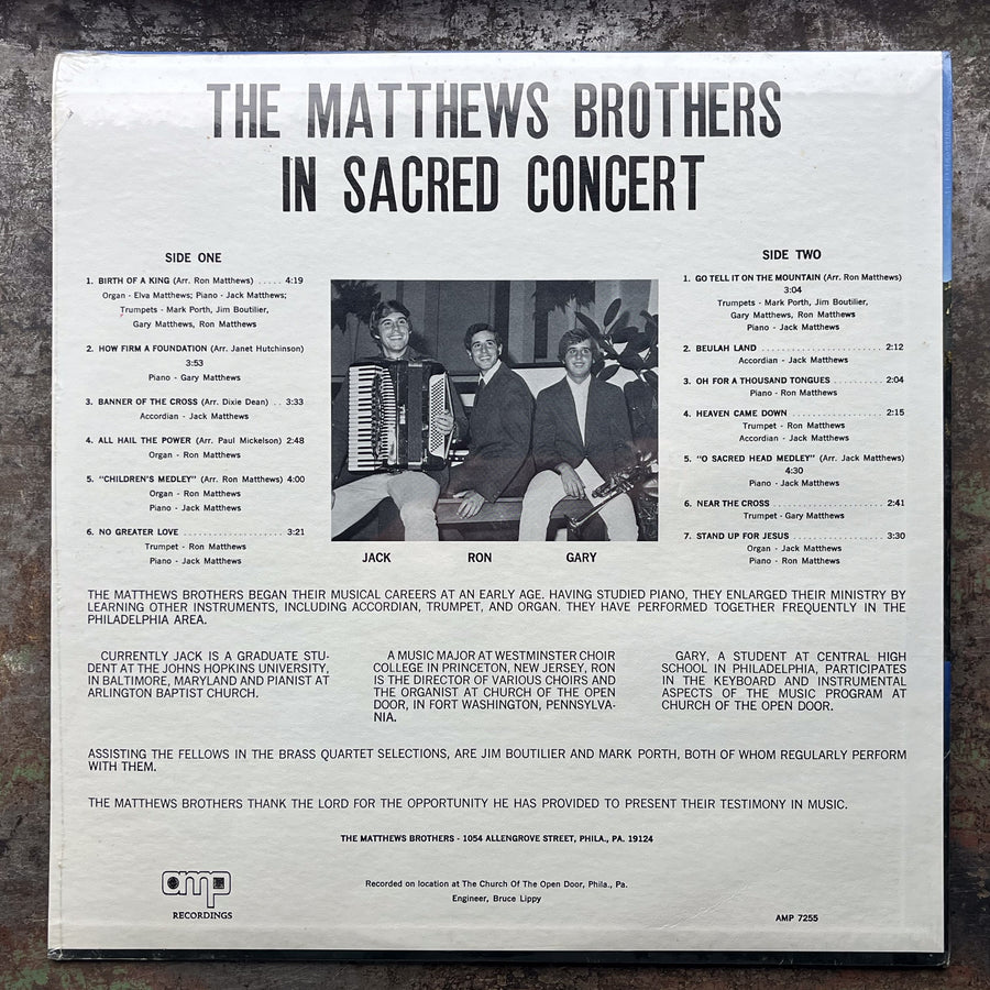 The Matthews Brothers - The Matthews Brothers In Sacred Concert